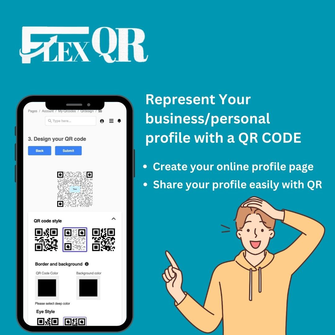 FlexQR - get free online profile that can access with QR code