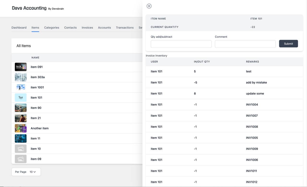 Devs Accounting Dashboard